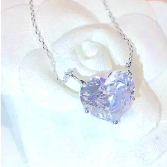 💎 New Simulated 💎 Sterling Silver 💗 Necklace 💎 - Picture 3 of 5